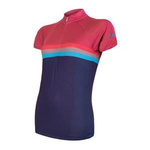 Sensor Cyklo Summer Stripe modro/fialový dámský dres krátký rukáv POUZE XXL (VÝPRODEJ)