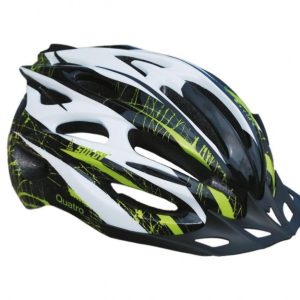Sulov TOP-QUATRO 3 bílo/zelená cyklistická helma