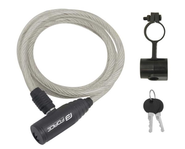 Force Zámek F ECO spirálový s držákem 120cm/8mm