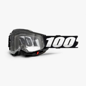 Brýle 100% ACCURI 2 Goggle Black - Clear vented dual Lens
