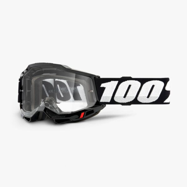 Brýle 100% ACCURI 2 Goggle Black - Clear vented dual Lens