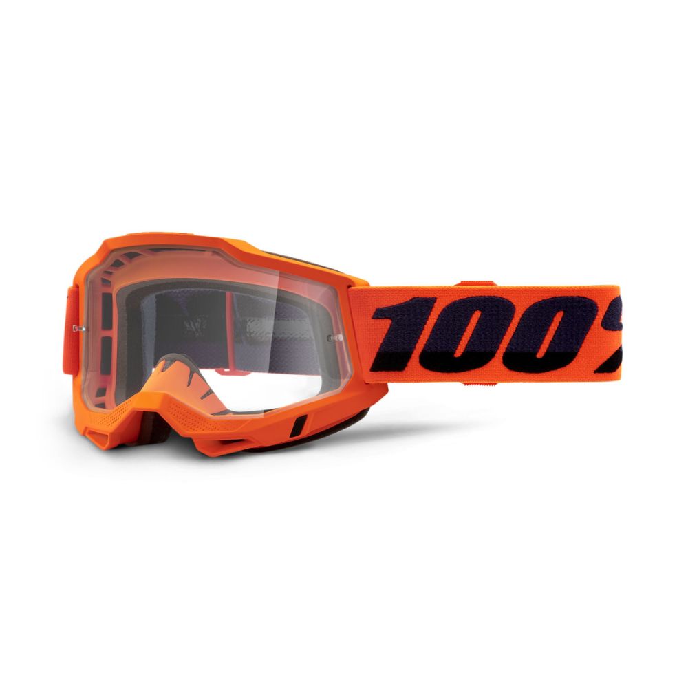 Brýle 100% ACCURI 2 OTG Goggle - Neon/Orange - Clear Lens