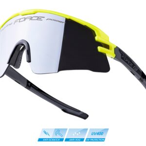 Brýle FORCE AMBIENT - fluo-šedé - černá zrc. skla