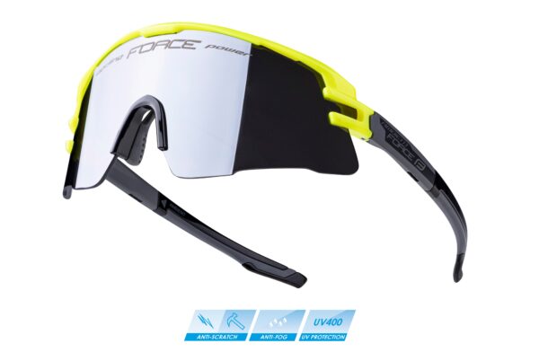 Brýle FORCE AMBIENT - fluo-šedé - černá zrc. skla