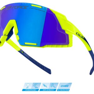 Brýle FORCE GRIP fluo - modré revo sklo