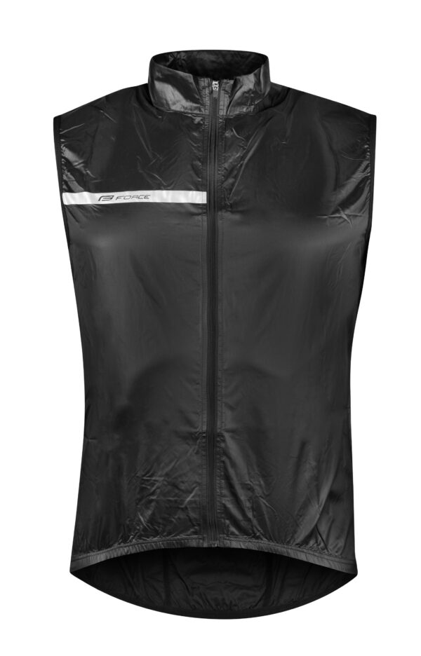 Cyklistická vesta Force Windpro neprofuk - černá Velikost: 3XL