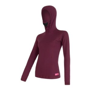 Dámské funkční triko Sensor Merino DF dl.rukáv s kapucí - Lilla Velikost: XL