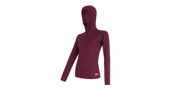 Dámské funkční triko Sensor Merino DF dl.rukáv s kapucí - Lilla Velikost: XL
