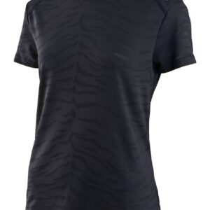 Dámský cyklistický dres Troy Lee Designs Lilium Tiger Jacquard - Black Velikost: L