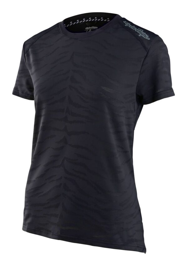 Dámský cyklistický dres Troy Lee Designs Lilium Tiger Jacquard - Black Velikost: L
