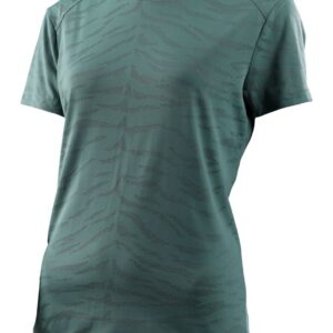 Dámský cyklistický dres Troy Lee Designs Lilium Tiger Jacquard - Steel Green Velikost: M