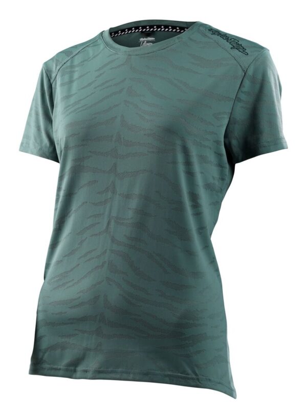 Dámský cyklistický dres Troy Lee Designs Lilium Tiger Jacquard - Steel Green Velikost: M