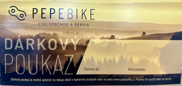 Dárkový poukaz Pepebike částka: 5000