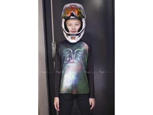 Dětský cyklistický dres Chromag Dominion - Cosmo blue Velikost: vel. L (10)