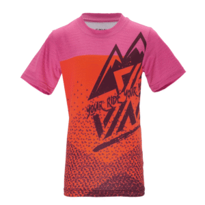 Dětský cyklistický dres Silvini Denni - orange-fuchsia Velikost: 122-128