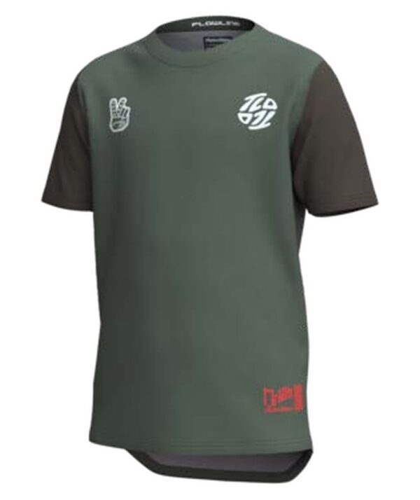 Dětský cyklistický dres Troy Lee Designs Flowline - Flipped Olive Velikost: XL