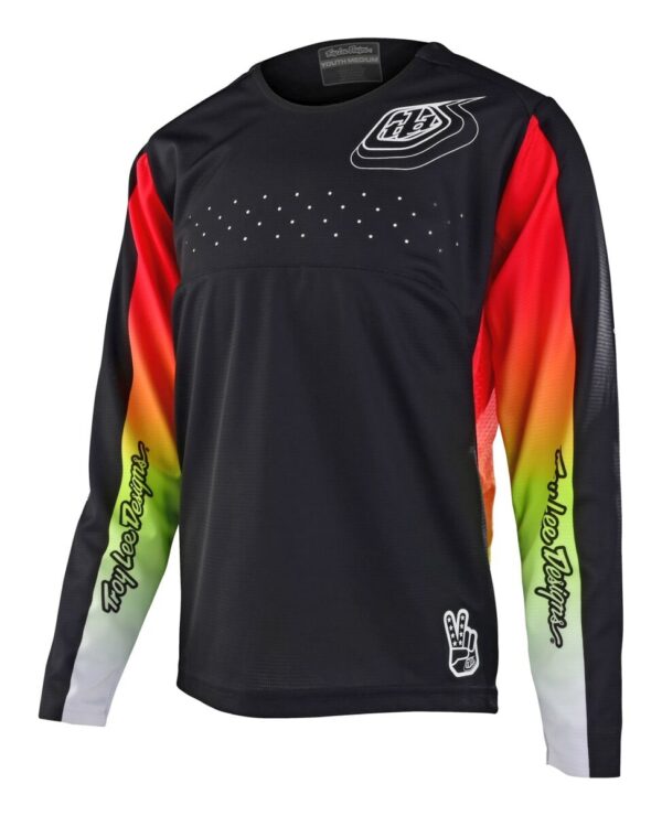Dětský cyklistický dres Troy Lee Designs Sprint Richter - Black Velikost: M