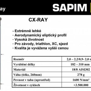 Dráty Sapim CX-Ray