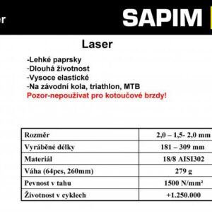 Dráty Sapim Laser