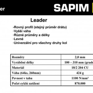 Dráty Sapim Leader 2 mm