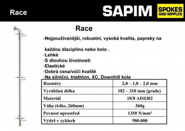 Dráty Sapim Race