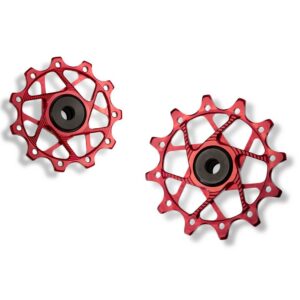 Garbaruk - kladky do přehazovačky 11+12zubů - Shimano 11sp SLX/XTR Barevná kombinace: Červené