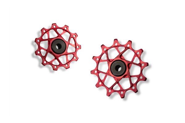 Garbaruk - kladky do přehazovačky 11+12zubů - Shimano 11sp SLX/XTR Barevná kombinace: Červené