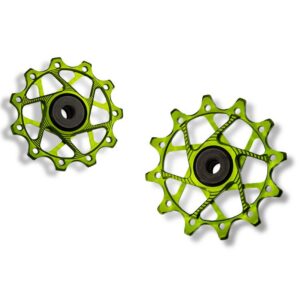 Garbaruk - kladky do přehazovačky 11+12zubů - Shimano 11sp SLX/XTR Barevná kombinace: Zelené