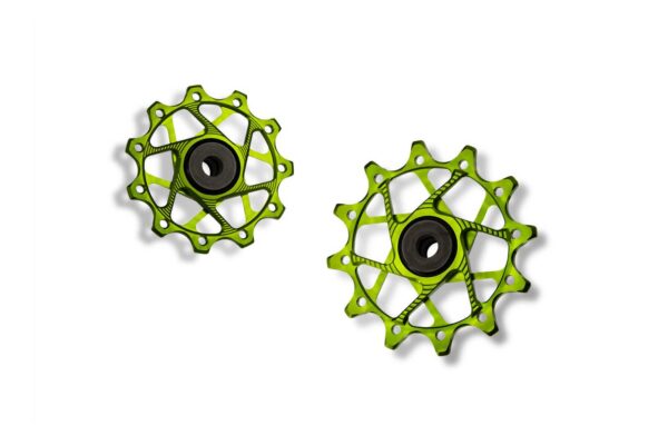 Garbaruk - kladky do přehazovačky 11+14zubů - Shimano 11sp XT Barevná kombinace: Zelené