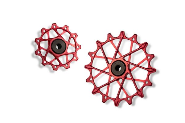 Garbaruk - kladky do přehazovačky 11+16zubů - Shimano 11sp Barevná kombinace: Červené