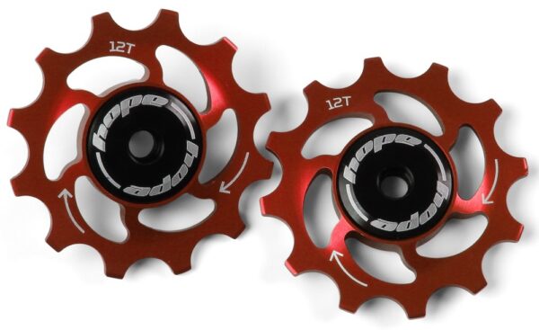 Kladky HOPE Jockey wheels 12T/14T Barevná kombinace: Červené