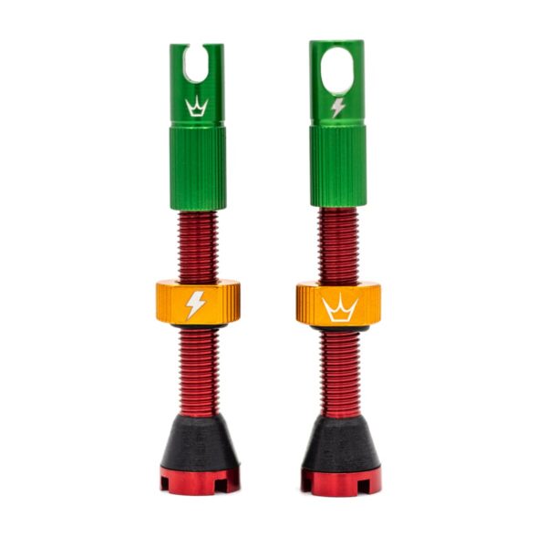 PEATYS Bezdušové ventilky Peaty's X Chris king Barva: Rasta