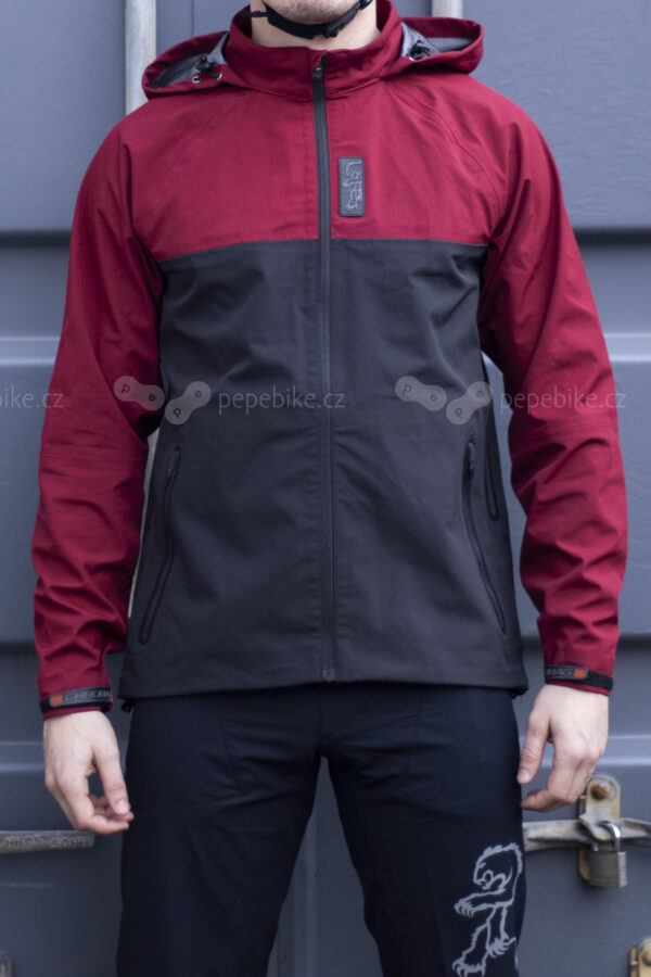 Pánská cyklistická bunda Chromag Tachyon waterproof - Brick Heather Velikost: L
