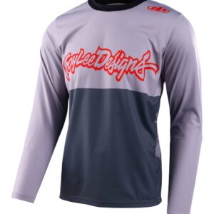 Pánský cyklistický dres Troy Lee Designs Flowline Scripter - Charcoal Velikost: 2XL