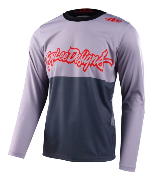 Pánský cyklistický dres Troy Lee Designs Flowline Scripter - Charcoal Velikost: 2XL