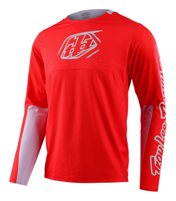 Pánský cyklistický dres Troy Lee Designs Sprint - Icon race red Velikost: XL