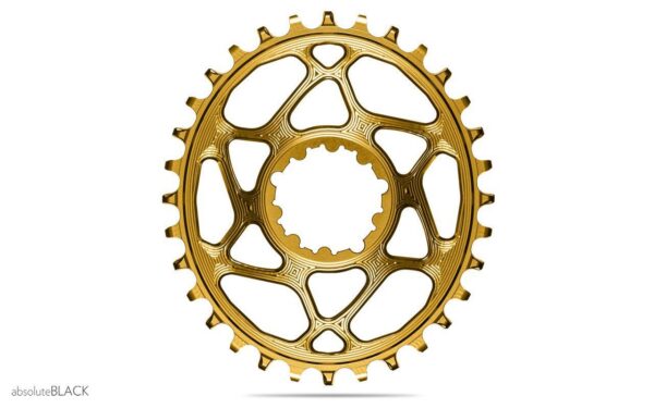 Převodník ABSOLUTEBLACK SRAM OVAL 34T zlatá 3mm offset (BOOST)