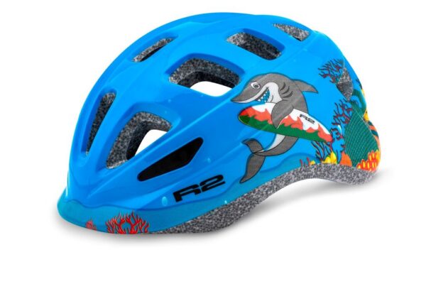 Přilba R2 Bunny - Modrá / Žralok Vel. XS 48-50 cm