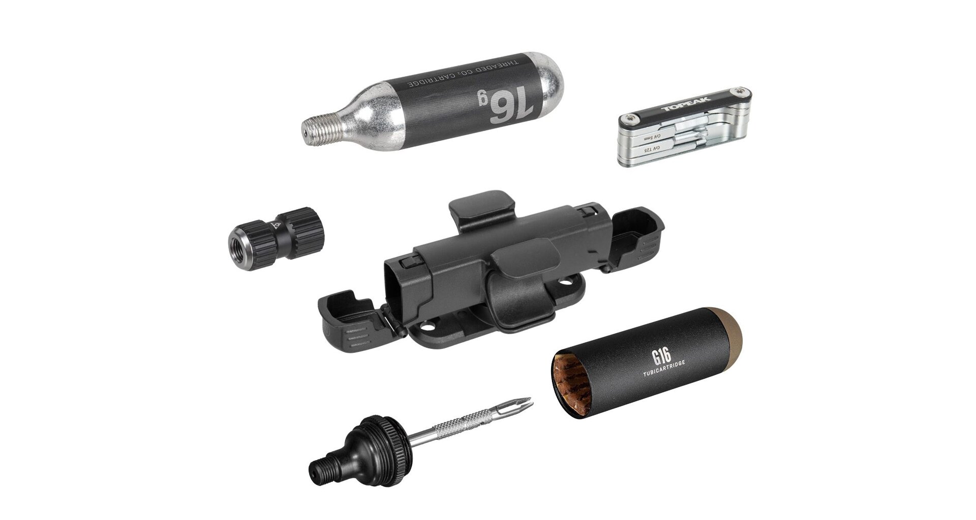 Sada pro opravu bezduší + multitool Topeak Tubimaster GXT Bolt-On - Obrázek 2