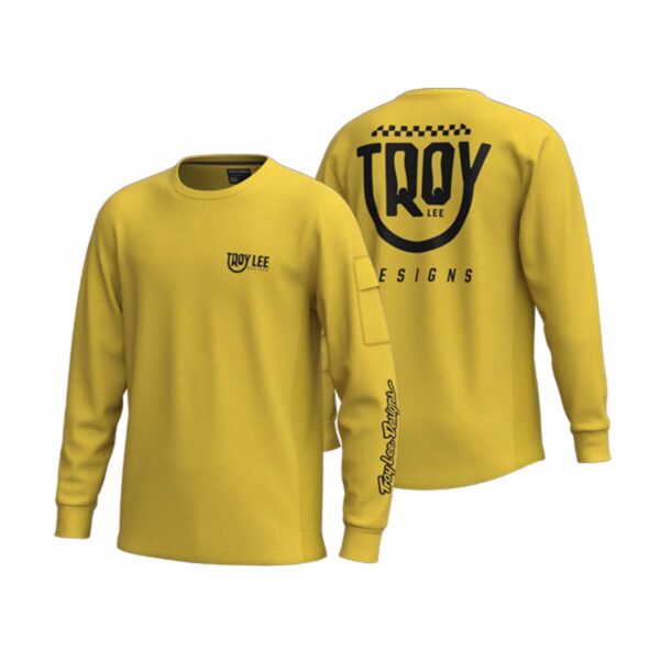 Troy Lee Designs Dětský dres TLD Rucus ride tee - Eyez safron Velikost: XL