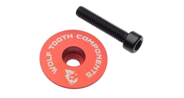 WOLF TOOTH krytka ULTRALIGHT STEM CAP Flat červená