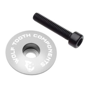 WOLF TOOTH krytka ULTRALIGHT STEM CAP Flat stříbrná