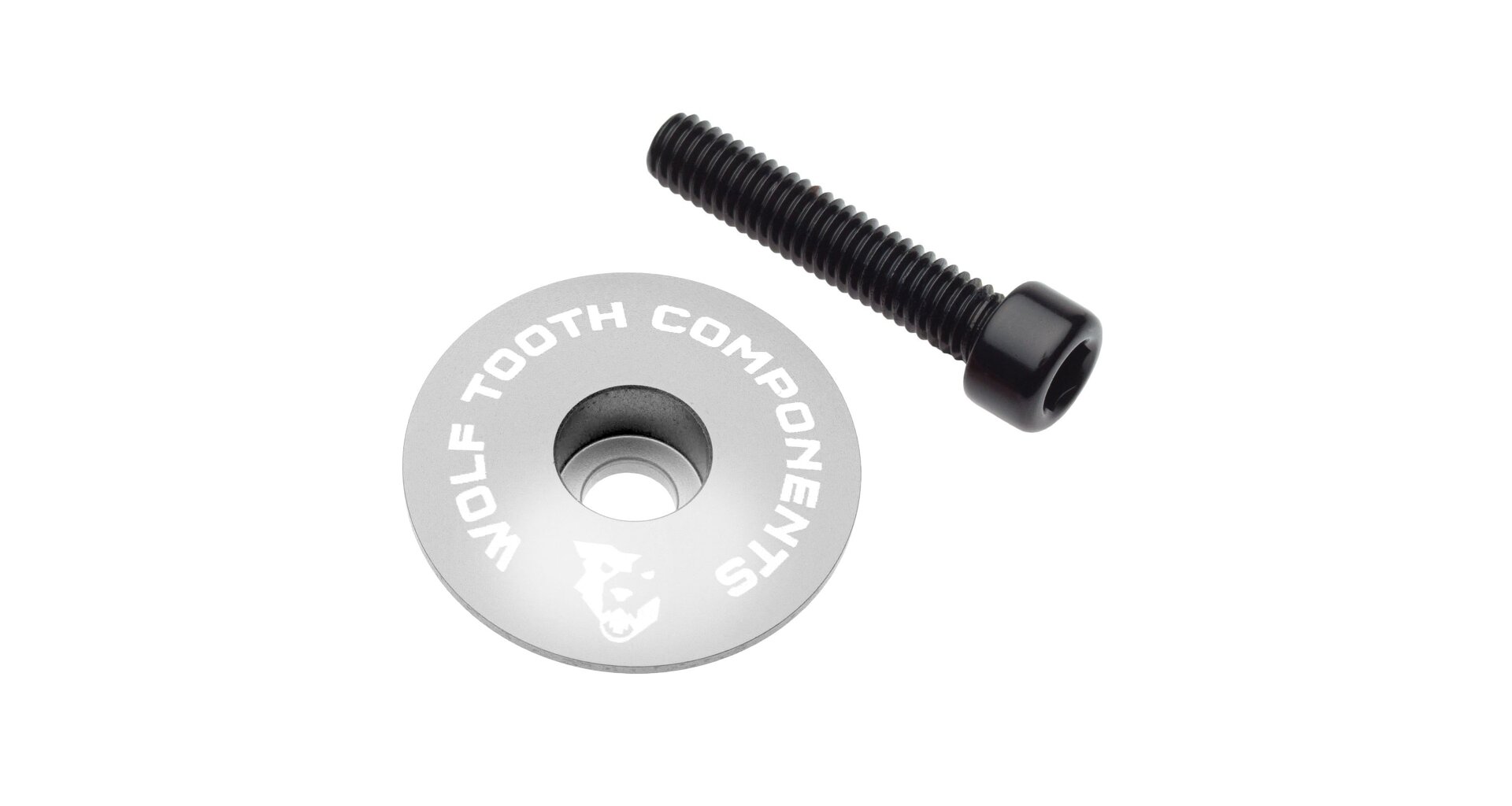 WOLF TOOTH krytka ULTRALIGHT STEM CAP Flat stříbrná