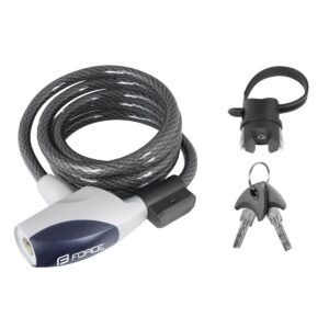 Zámek FORCE DELUXE spirálový s držákem 60cm/12mm