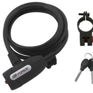 Zámek FORCE LUX spirálový s držákem 180cm/8mm