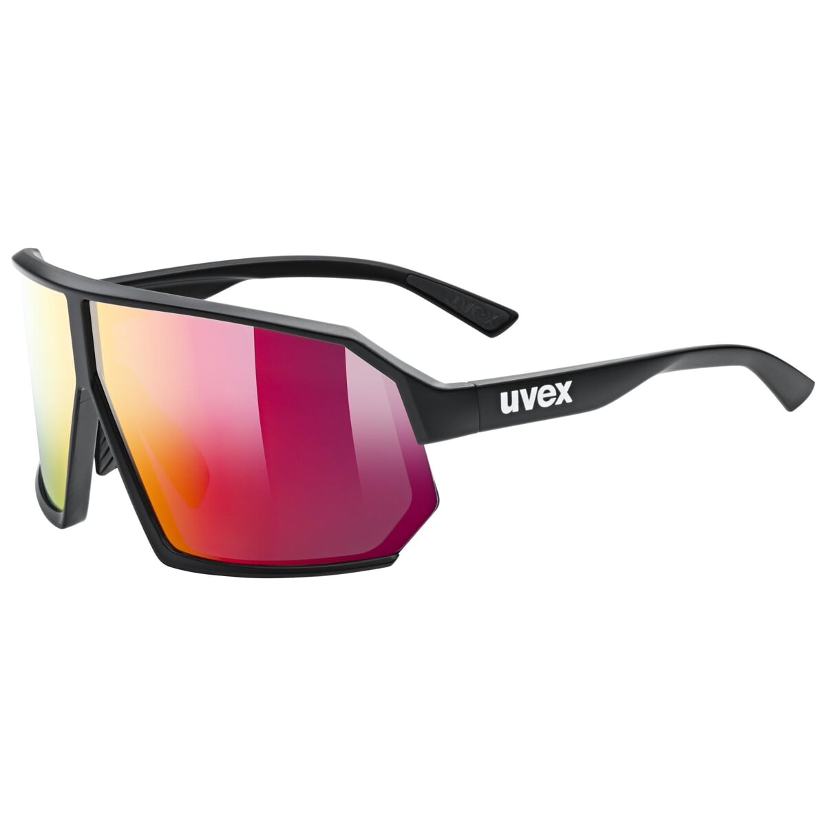 Brýle UVEX Sportstyle 237 - Black matt/mir. red