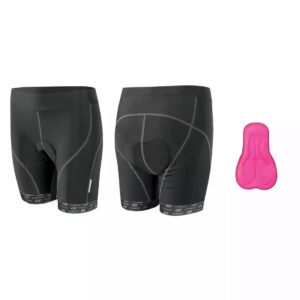 Dámské cyklistické kraťasy Force Lady do pasu s vložkou - černé Velikost: XL