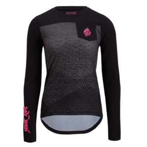 Dámský cyklistický dres Silvini Ella - black fuchsia Velikost: XL
