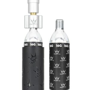PEATYS Pumpa na bombičky PEATY'S HOLESHOT CO2 TYRE INFLATOR - ROAD & GRAVEL (16G) - SILVER