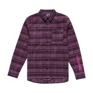Pánská košile Troy Lee Designs Grind Flannel - plaid deep purple Velikost: XXL